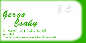 gergo csaky business card