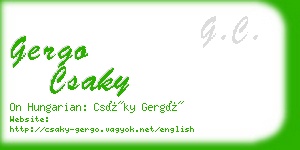 gergo csaky business card